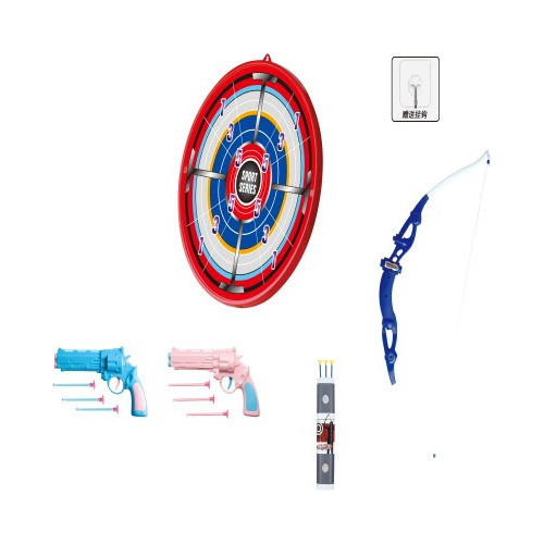 Juego Set De Arco Y Flecha Con Blanco + Pistola De Dardos 0