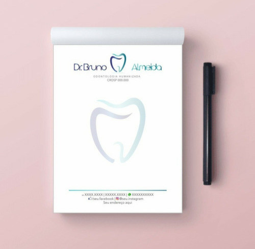 50 Blocos Receituários 14x20cm Com 50 Folhas Cada Bloco 0