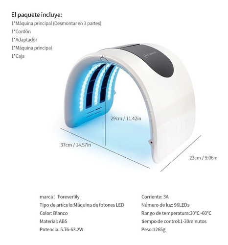 Cabina Led 7 Colores Fototerapia Corporal Y Facial Pro Crazy 1