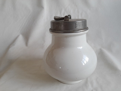 Antigua Marmita Francesa O Recipiente De Porcelana C/ Tapa 1