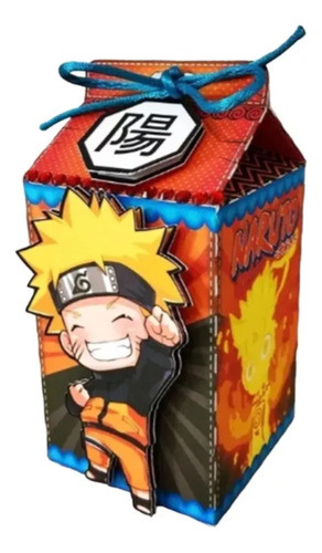 25 Cajitas Milk Box En 3d De Naruto 0