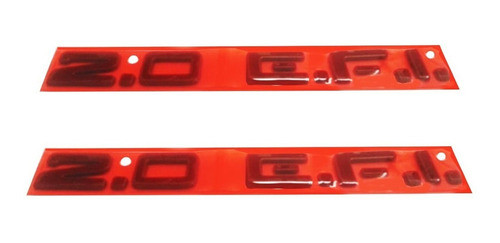 Par Emblemas 2.0 E.f.i. Vermelho Astra Monza Kadett Ipanema 1
