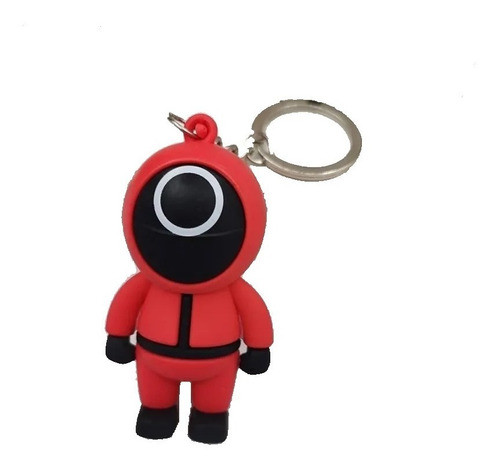 Llavero Juego Del Calamar Guardia Rojo Excelente Calidad 0