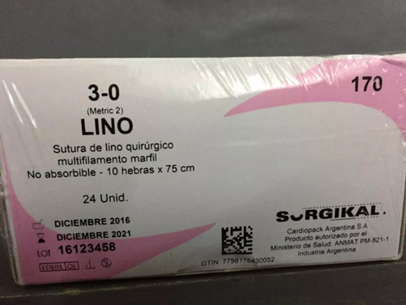 Sutura Quirurgica Lino  3-0 0