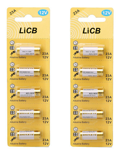 Licb Bateras Alcalinas A23 12v 23a (paquete De 10) 0