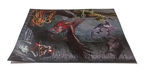 Lamina Poster De Dragones Arte Cuadro Decoracion 43x30 Cms 1