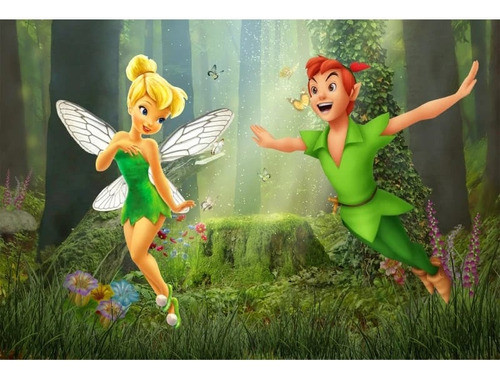 Art.fiesta Adorno Fondo Torta Telón Banner Tinkerbell Peter 1