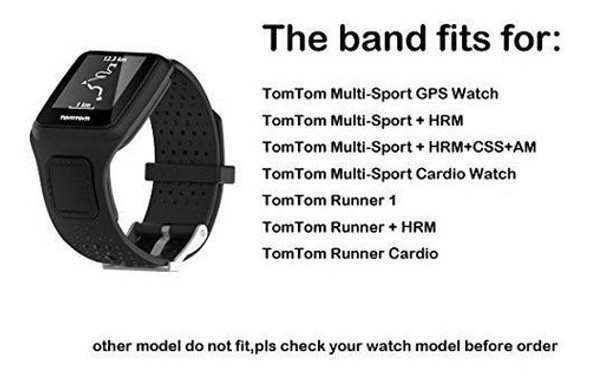 Malla De Silicona Tomtom Multi-sport Gps/hrm/sport Car Negro 1