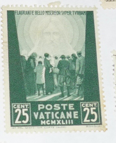 Selo Antigo Vaticano  -  Flagrante Bello Misereor - 1942 0