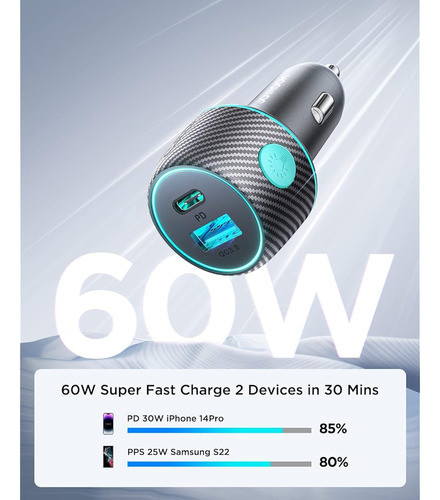 ~? Cargador De Coche Usb C, Adaptador De Cargador De Coche S 1