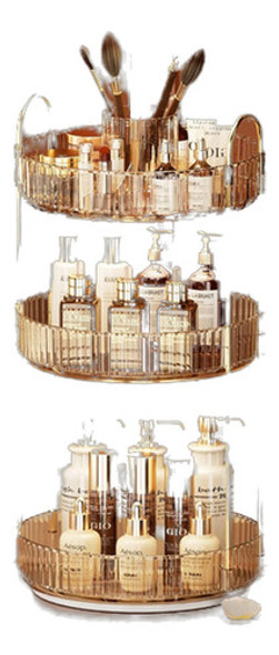 Organizador De Maquillaje Giratorio De 3 Niveles Con Espacio 0