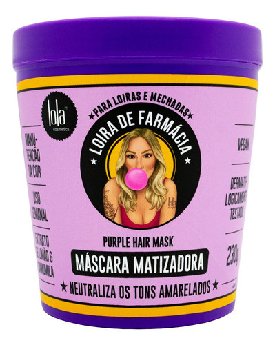 Lola Loira De Farmácia Máscara Matizadora Silver X 230gr 6c 0