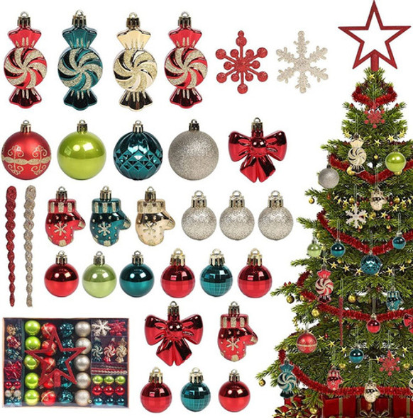 Juego De Adornos Navideños, 88 Piezas Inastillables M.color 0