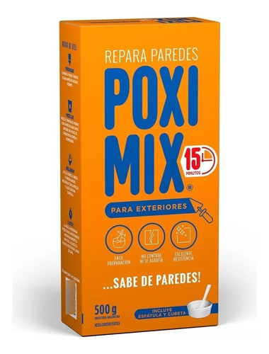 Poximix Exterior - Poxipol Repara Fisuras Grietas 500g 0