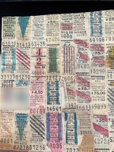 Collages De Boletos De Colectivo Rosarinos Antiguos 0