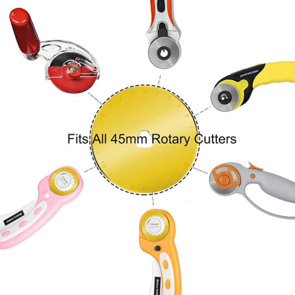 Cuchillas De 45mm Para Rotary Cutter, Pack De 5, Titanio 1 Cuchillas De 45mm Para Rotary Cutter, Pack De 5, Titanio 1