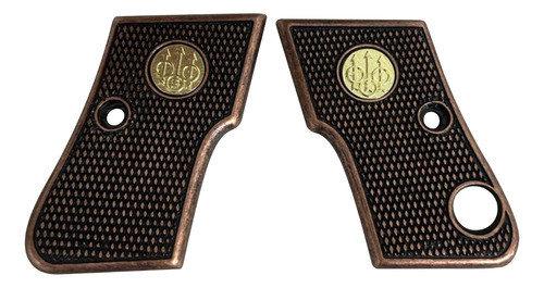 Empunhadura Bereta 950b E Pt-51 Em Metal Cobre Velho/ouro 0