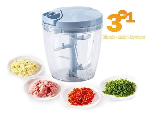Processador Manual Alimentos 3x1 Triturador 5 Laminas Mixer 1