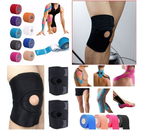 Rodillera, Velcro Ajustable  + Regalo Venda Kinesiologica 0