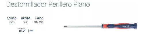 Destornillador Perillero Plano Bremen 3x100 Imantado 7511 1
