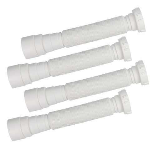 Kit 4 Sifão Branco 70cm Cano Para Pias Lavatórios Tanques 0