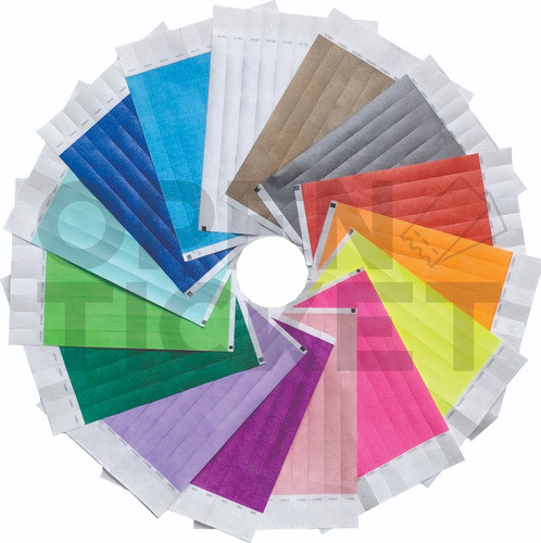1700 Pulseras De Tela Tyvek Lisas Eventos Pileta Fiesta Vip 0