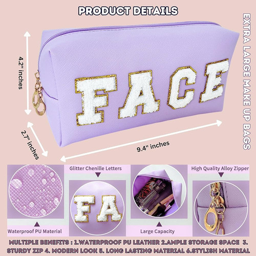 Bolsa De Maquillaje Vigolix Con Bolsas De Cuero De Chenilla 1