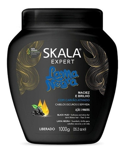 Skala Lama Negra Baño De Crema X 1000 Gr Suavidad Brillo 0