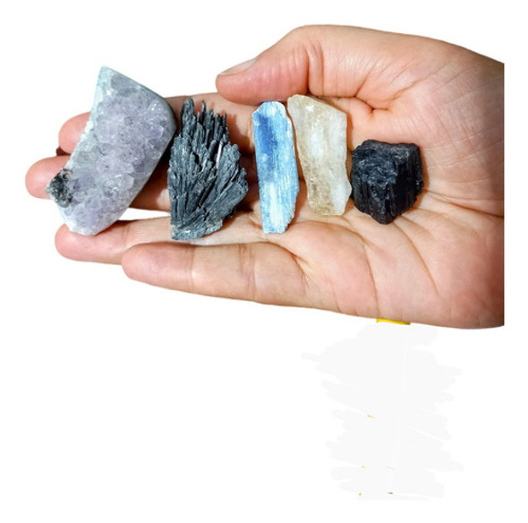 5 Pedra Amet. Citrino Turmalina Cianitas Ler Descricao C330b 0