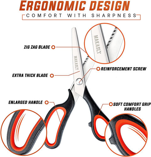 Tijera De Costura, De 9 In/corte Dentado/en Zigzag 1