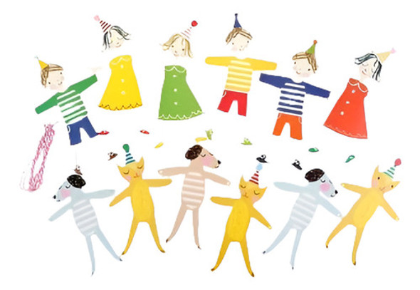 Niños Cumpleaños Decoración Fiesta Guirnalda Dibujos Animado 0