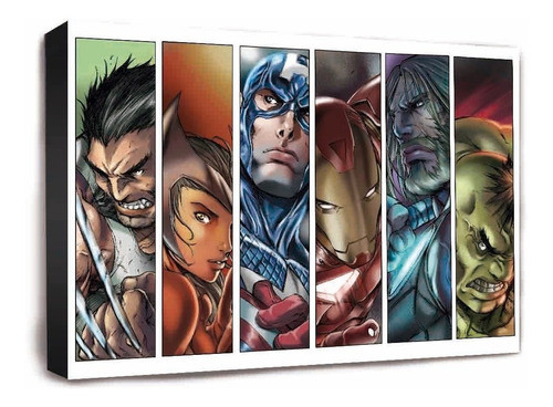 Comics De Super Heroes - Laminas En Bastidor Para Colgar 0