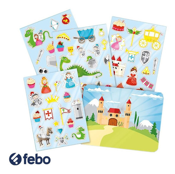 Juego Infantil Totum Stickers De Cuentos De Hadas P/ El Auto 1