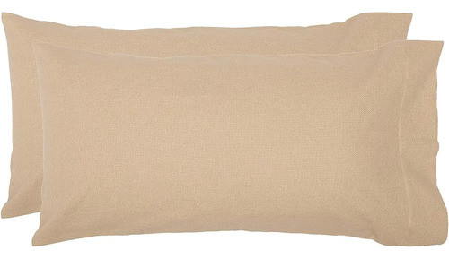 Vhc Brands Burlap Natural Solid Color Cotton Farmhouse Beddi 1