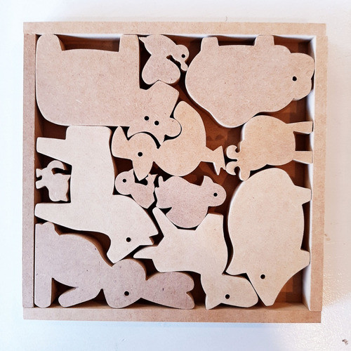 Juego Encastre Rompecabezas Madera Animales De La Granja 1
