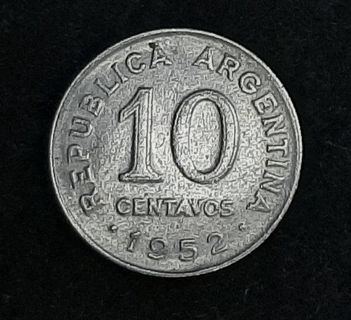 Moneda Antigua Argentina Año 1952 De 10 Centavos 1
