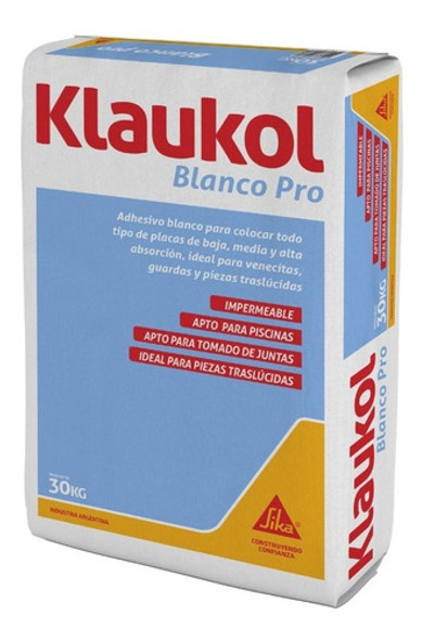 Pegamento Klaukol Adhesivo Blanco Pro X 30 Kgs. Impermeable 0