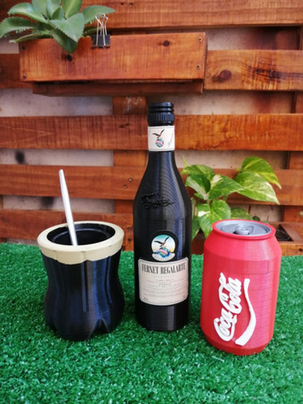 Equipo Set De Mate Fernet Yerbera Y Azucarera C/bombilla 0
