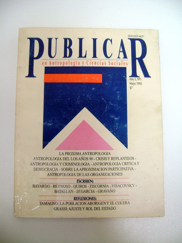 Revista Publicar En Antropologia Cs Sociales Nro 1 A92 Boedo 0