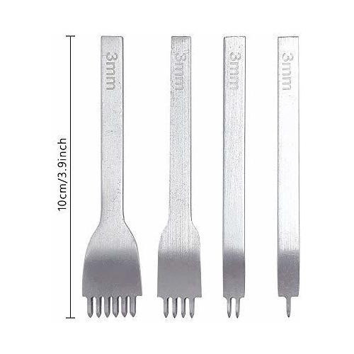 Punzones Para Cuero, Perforadora De 3mm - 4 Pcs. 1