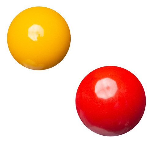 Triângulo + Bolas Lisas Vermelha Amarela 54mm Bilhar Sinuca 1