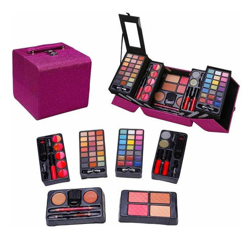 Set De Maquillaje Valija Maletin Cofre Con Maquillaje 2en1 0