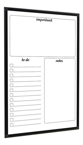 Lousa Planner Semanal Parede 90x60cm Planejador Black 0