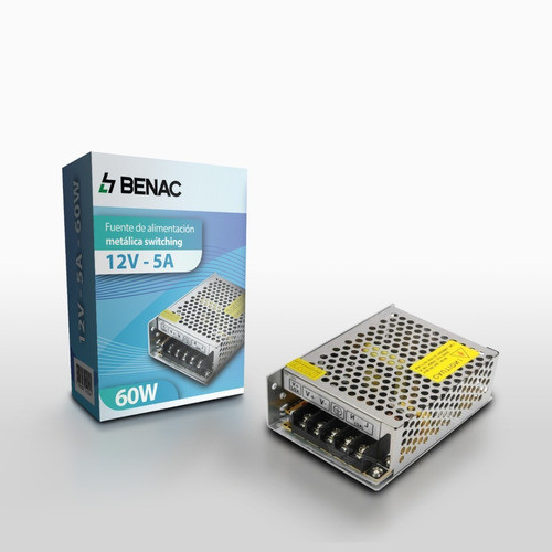 Fuente Switching Metal 12v - 5a Tira Led Cctv Trafo 0
