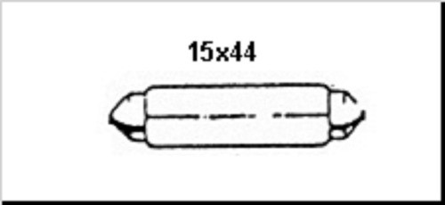 Lampara 6v-15w 15x44 Mm Tubular (6452) Wega A-2054 0