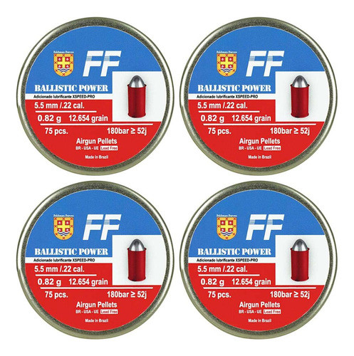 Chumbinho 5.5mm 280un. Ff Balistic Power 14gr 0