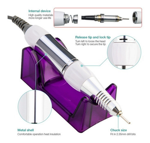Torno Para Uñas Con Pedal Profesional Manicuría + Accesorios 1