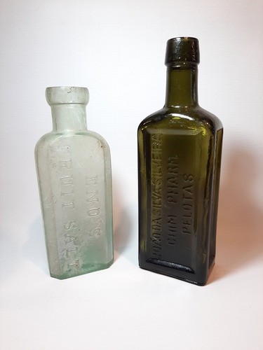 Farmacia Antiguo Frasco Siglo Xix Lote X 2 Ro 1225 0