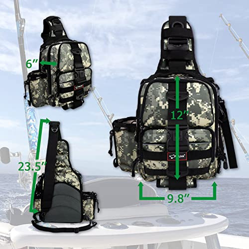 Mochila De Pesca Impermeable Con Soporte Para Caña-camuflaje 1