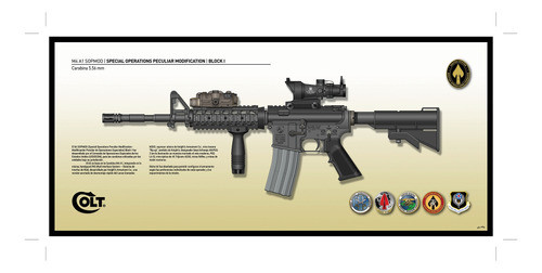 Lámina Impresa M4 A1 Sopmod / Block I - Ver. 2 - Weapons Art 0